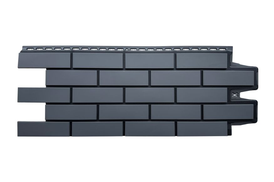 Фасадные панели Grand Line, Клинкерный кирпич Design, Графит, шов RAL 9005 купить в Нижнем Новгороде