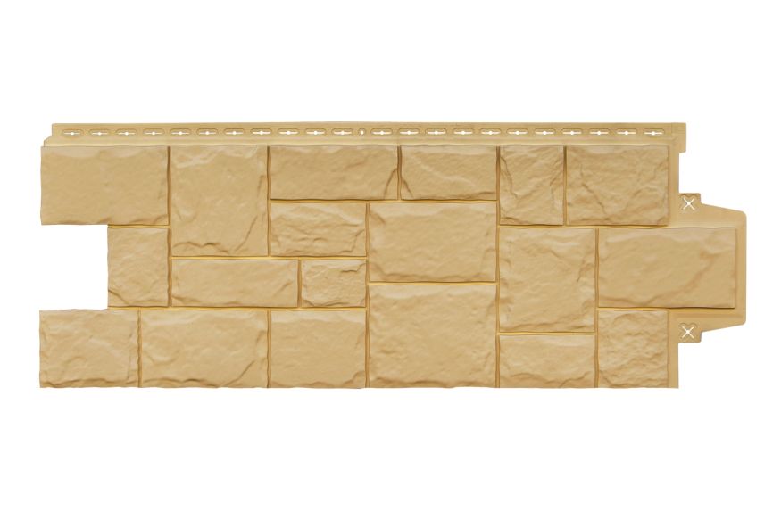 Фасадные панели Grand Line, Крупный камень Classic, Песочный купить в Нижнем Новгороде