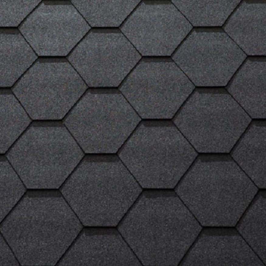 Гибкая черепица KATEPAL KL черного цвета купить в Нижнем Новгороде