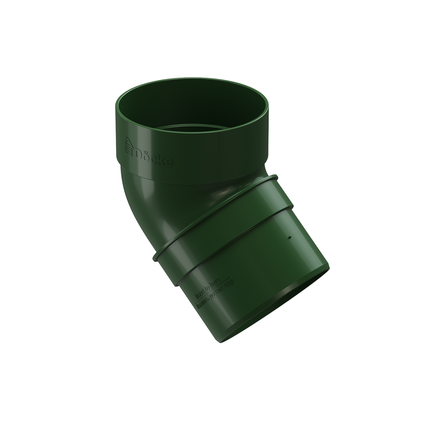 Водосточное колено 45˚ Docke Standard, цвет зелёный купить в Нижнем Новгороде