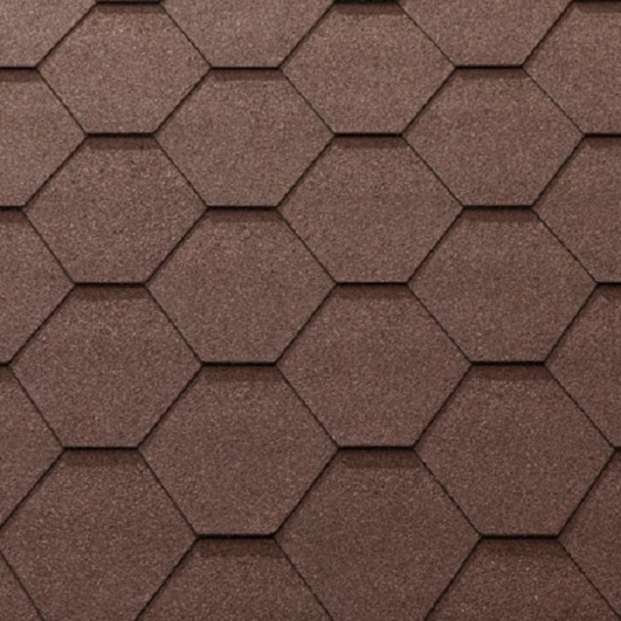 Гибкая черепица KATEPAL KL коричневого цвета купить в Нижнем Новгороде