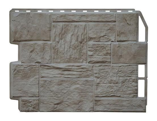 Фасадная панель Фасайдинг Дачный Туф 3D Светло-бежевого цвета купить в Нижнем Новгороде