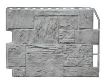 Фасадная панель Фасайдинг Дачный Туф 3D Светло-серый цвет