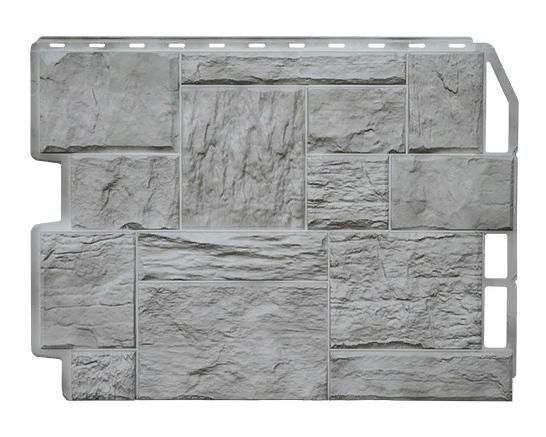 Фасадная панель Фасайдинг Дачный Туф 3D Светло-серый цвет купить в Нижнем Новгороде