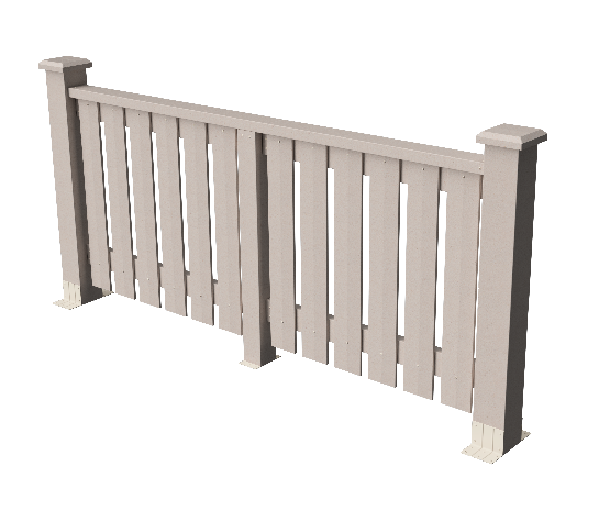 Декоративное ограждение ДПК GRINDERDECO Вилидж в цвете выбеленный дуб купить в Нижнем Новгороде