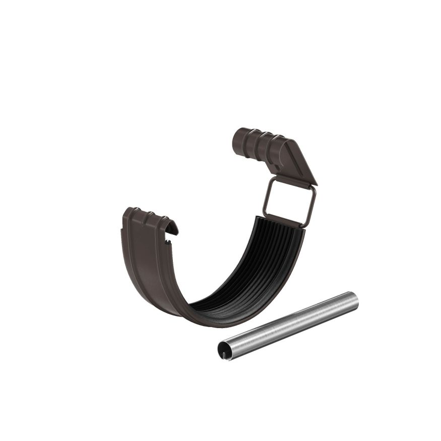 Соединитель желоба в комплекте Aquasystem, PU MATT, RAL 8017 Темно Коричневый 125/90 купить в Нижнем Новгороде