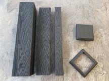 Столб для ограждения из ДПК EasyDecking, Wood-X, Черное дерево