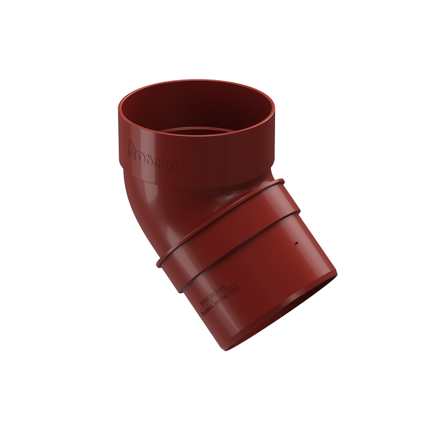 Колено водосточное 45˚, Docke Standard, Красный цвет купить в Нижнем Новгороде