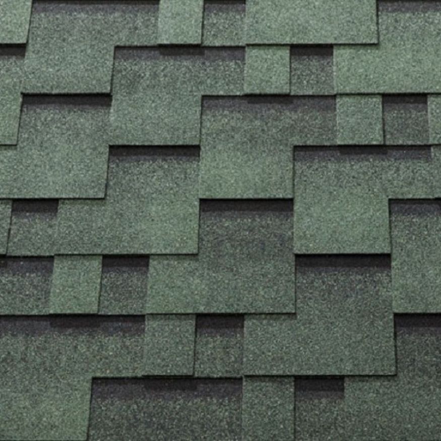 Гибкая черепица KATEPAL ROCKY цвет зелёный-тайга. купить в Нижнем Новгороде