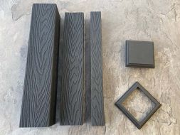 Перила для ограждений из ДПК EasyDecking, Wood-X, Черное дерево