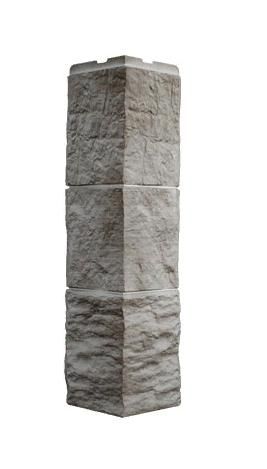 Угол наружный для фасадного сайдинга Дачный Туф 3D Светло-бежевый купить в Нижнем Новгороде