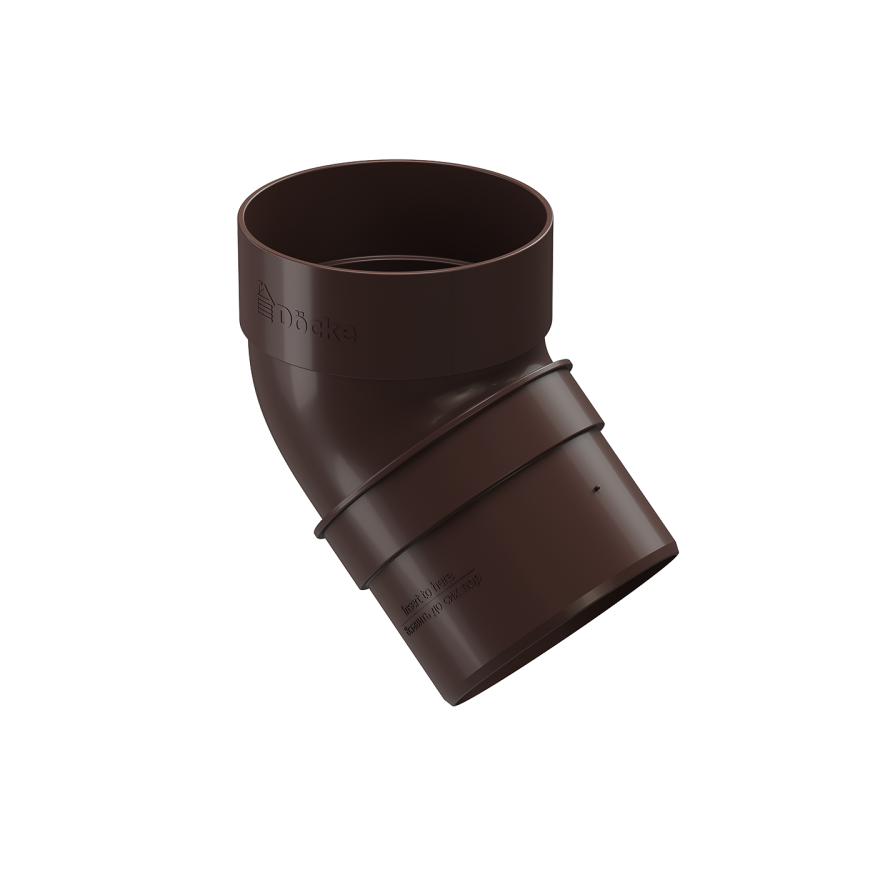 Колено водосточное 45˚ Docke Standard, цвет тёмно-коричневый. купить в Нижнем Новгороде