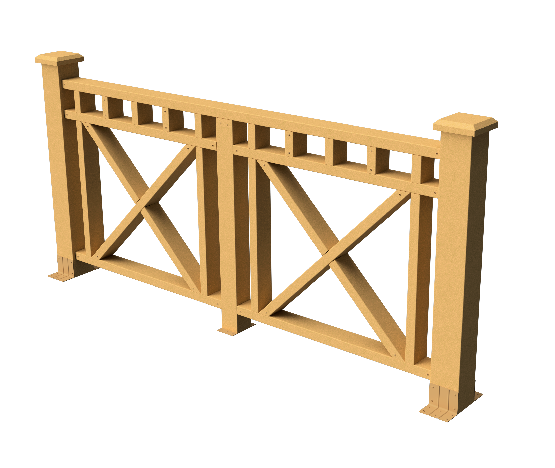 Декоративное ограждение ДПК GRINDERDECO Виктория, цвет песчаник купить в Нижнем Новгороде