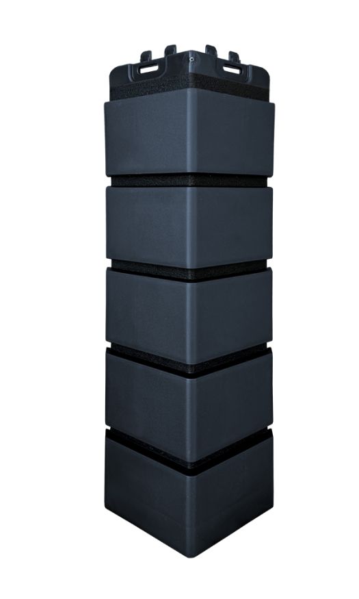 Угол наружный Grand Line, Клинкерный кирпич Design, Графит, шов RAL 9005 купить в Нижнем Новгороде
