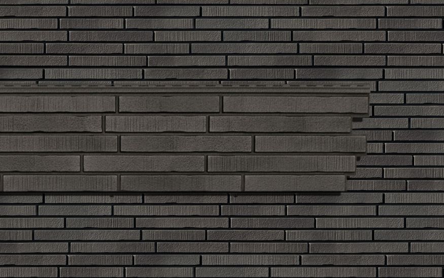 Фасадная панель Ю-Пласт Стоун Хаус S-Lock Ригельный кирпич, Грифель  купить в Нижнем Новгороде