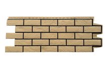 Фасадная панель Grand Line, Состаренный кирпич Design, Песочный, шов RAL 9005