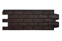 Фасадная панель Grand Line, Состаренный кирпич Design, Шоколадный, шов RAL 9005