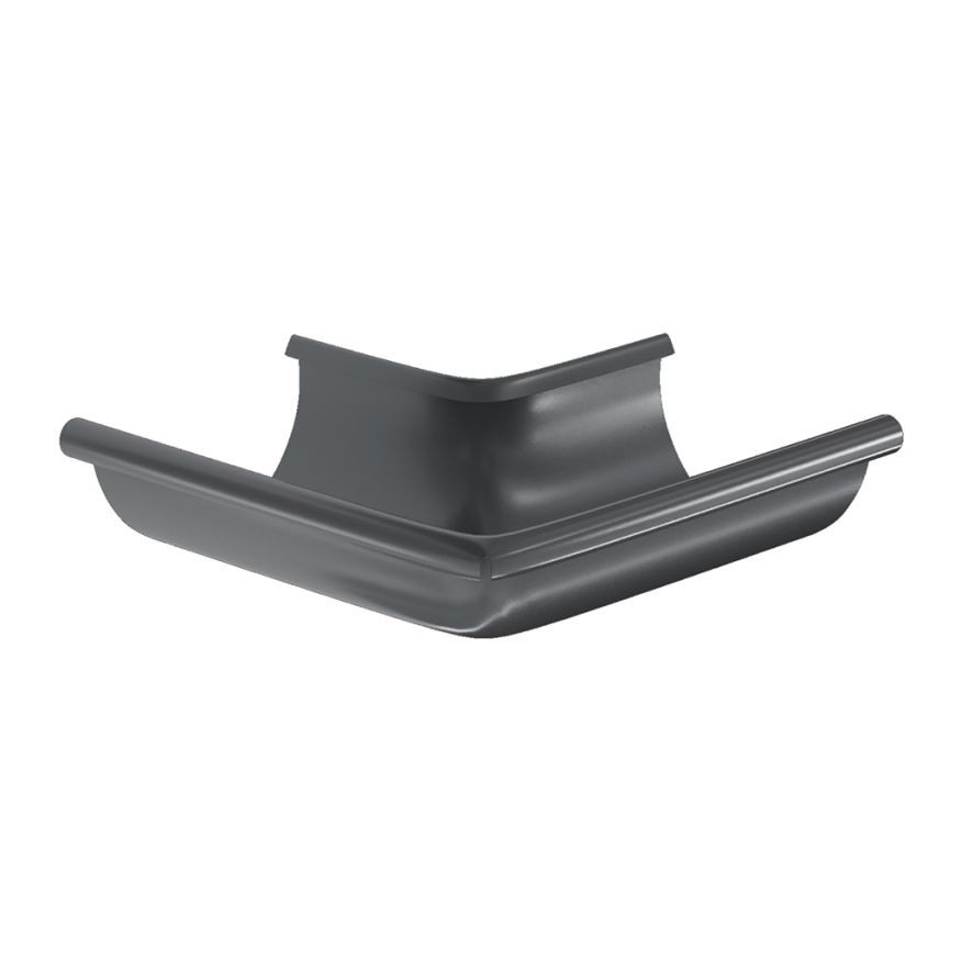 Угол желоба наружный Aquasystem, PU MATT, RAL 7024 Тёмно-серый 150/100 купить в Нижнем Новгороде