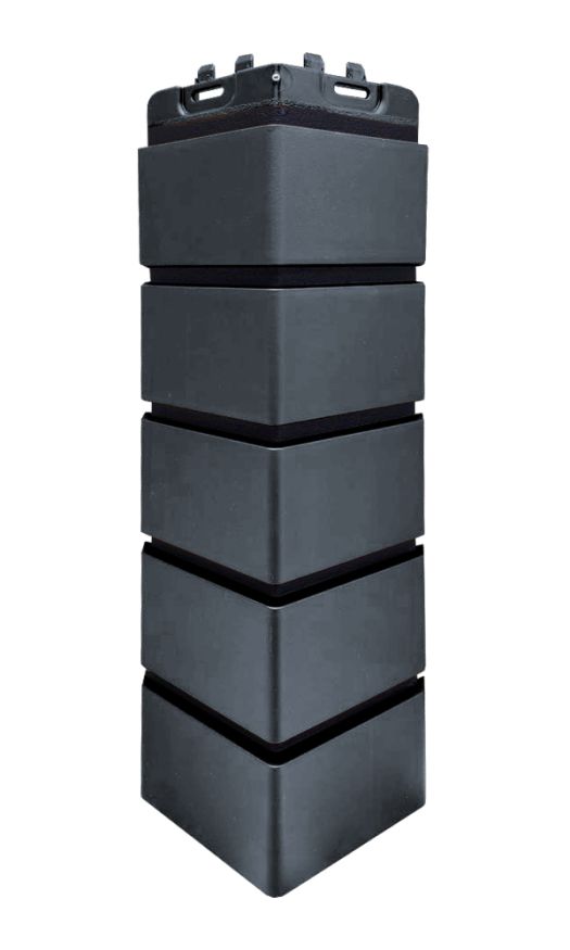 Угол наружный Grand Line, Состаренный кирпич Design, Графит, шов RAL 9005 купить в Нижнем Новгороде