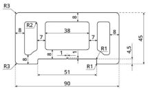 Поручень Polivan SINGARAJA с 3D текстурой дерева, серый цвет.