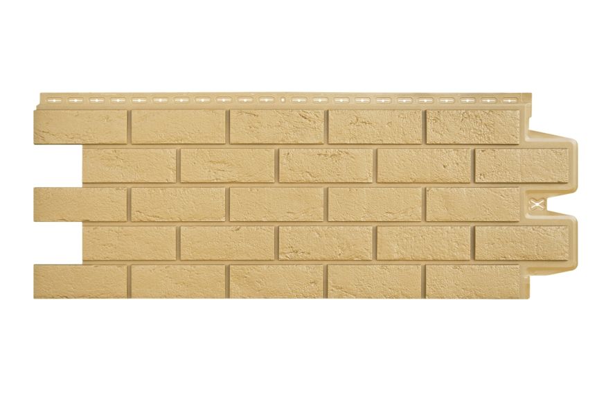 Фасадная панель Grand Line, Состаренный кирпич Classic, Песочный купить в Нижнем Новгороде