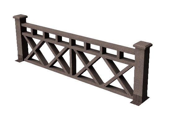 Декоративное ограждение из ДПК GRINDERDECO Бэйли венге купить в Нижнем Новгороде