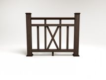 Ограждение из ДПК FG6 в цвете венге