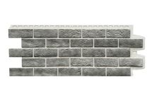 Фасадная панель Grand Line, Состаренный кирпич Design Plus, Гранит (Белый шов)