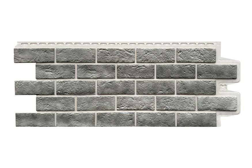 Фасадная панель Grand Line, Состаренный кирпич Design Plus, Гранит (Белый шов) купить в Нижнем Новгороде