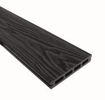 Террасная доска ДПК Terrapol Смарт 3D (пустотелая с пазом) Черное дерево