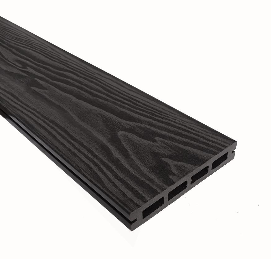 Террасная доска ДПК Terrapol Смарт 3D (пустотелая с пазом) Черное дерево купить в Нижнем Новгороде