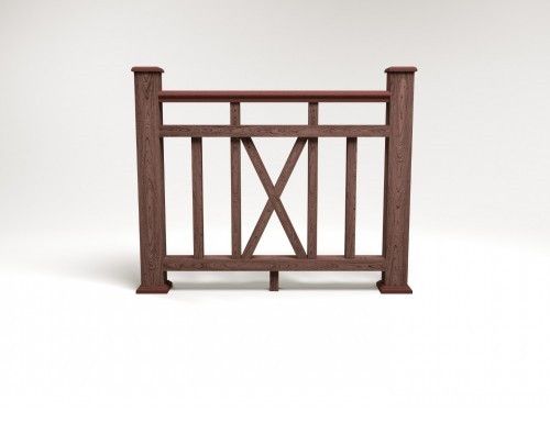 Ограждение из ДПК FG6 коричневое купить в Нижнем Новгороде