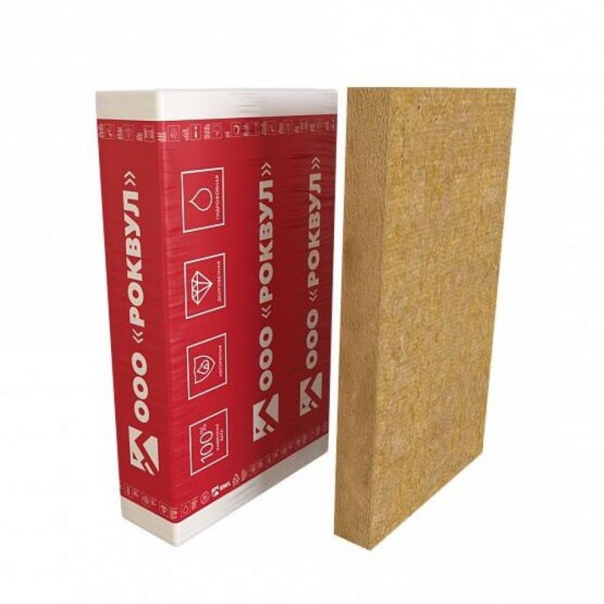 Утеплитель Rockwool Фасад Баттс ОПТИМА 100мм, 2 плиты, 1.44м2, 600х1200мм, 0.144м3 Rockwool купить в Нижнем Новгороде