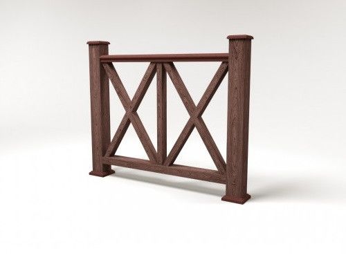 Ограждение из древесно-полимерного композита FG7, цвет шоколад купить в Нижнем Новгороде