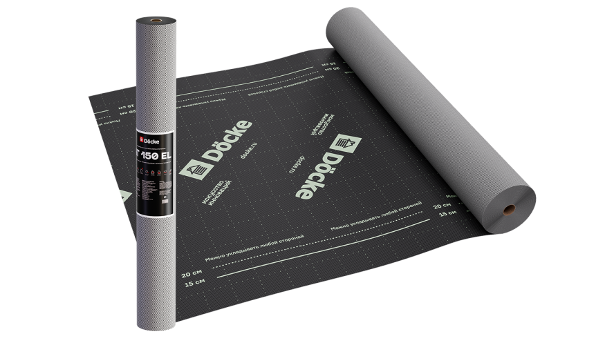 Супердиффузионная мембрана АT 150 EL трёхслойная, универсальная с клеевой полосой Docke купить в Нижнем Новгороде