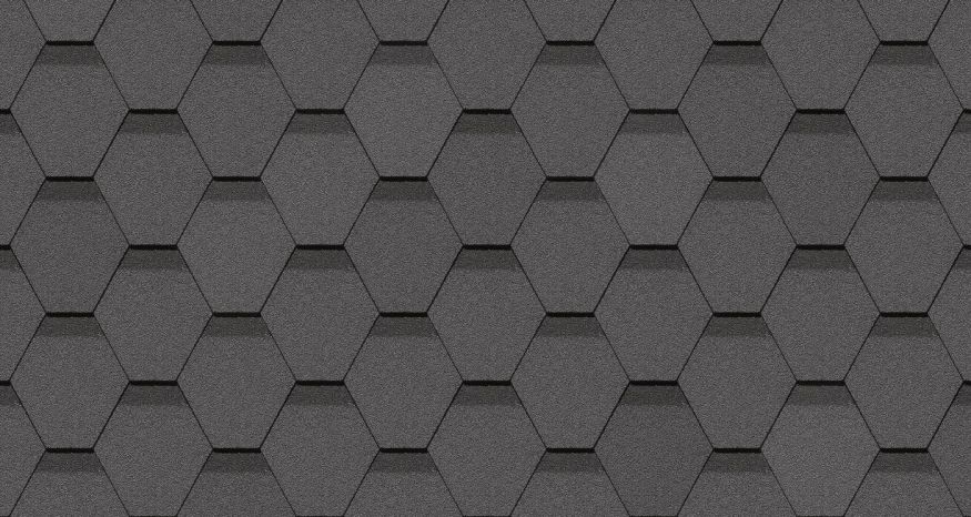 Гибкая черепица Docke Standard, Сота, Серый купить в Нижнем Новгороде