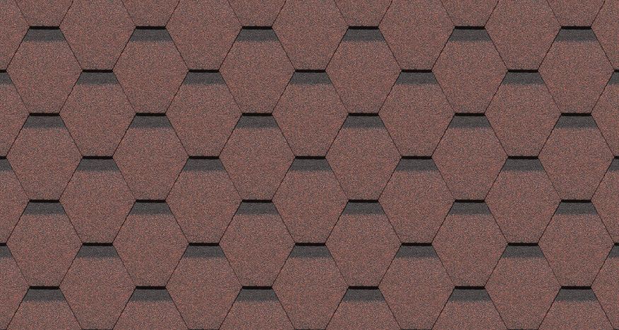 Гибкая черепица Docke Standard, Сота, Красный купить в Нижнем Новгороде