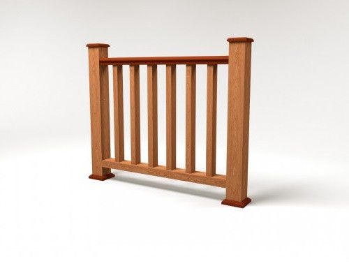 Ограждение из древесно-полимерного композита FG5 в цвете терракот купить в Нижнем Новгороде