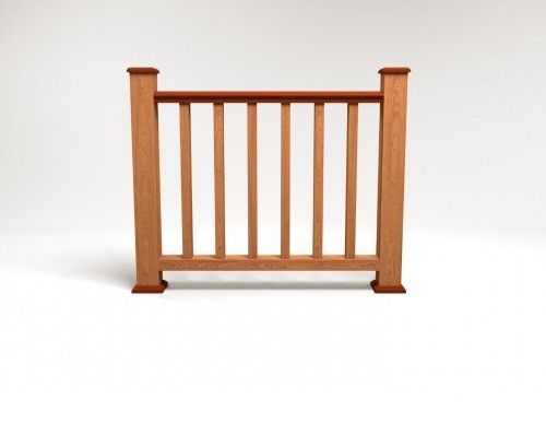 Ограждение из древесно-полимерного композита FG5 в цвете терракот купить в Нижнем Новгороде