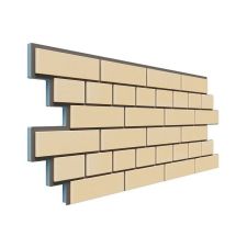 Фасадная термопанель Доломит Кирпич 20мм, Светло-жёлтый