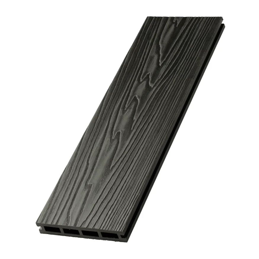 Террасная доска ДПК NanoWood New 3D тиснение + вельвет Графит купить в Нижнем Новгороде