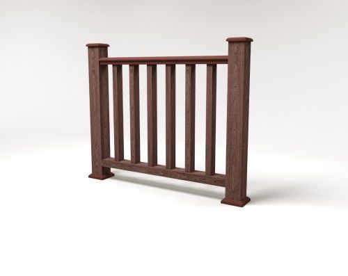 Ограждение из древесно-полимерного композита FG5 шоколадного цвета купить в Нижнем Новгороде