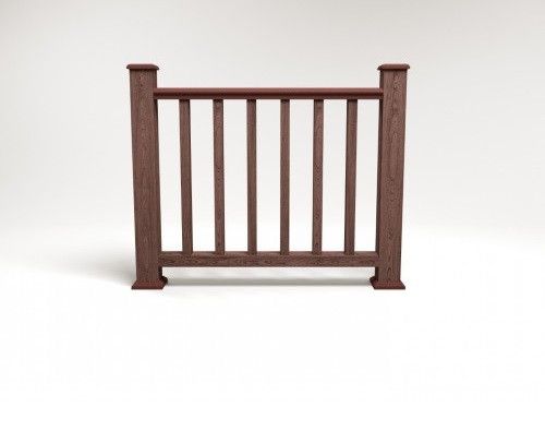 Ограждение из древесно-полимерного композита FG5 шоколадного цвета купить в Нижнем Новгороде