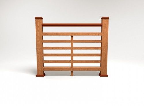 Ограждение из древесно-полимерного композита FG4 терракотового цвета купить в Нижнем Новгороде