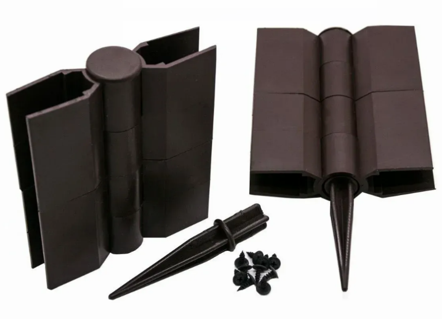 Поворотный угловой элемент из пластика для доски 150х25 мм из ДПК, угол поворота от 60° до 300°, коричневый Holzhof. купить в Нижнем Новгороде