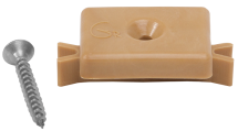 Пластиковая клипса с саморезом для шовного монтажа Grinder, 5 mm, бежевый цвет.