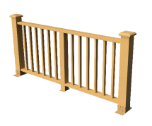 Декоративное ограждение из ДПК GRINDERDECO Альма в цвете песчаник