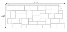 Фасадная панель FineBer Дикий камень, Жемчужный