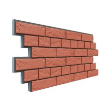 Фасадная термопанель Доломит Венецианский кирпич 20мм, Красный
