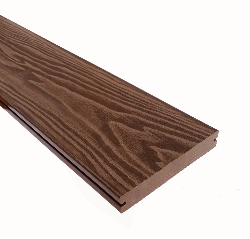 Террасная доска ДПК Terrapol Смарт 3D (полнотелая с пазом) Орех Милано купить в Нижнем Новгороде